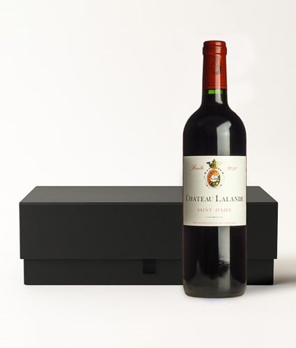 Pudełko magnetyczne na 1 wino czarne 320x90x90 mm na prezent