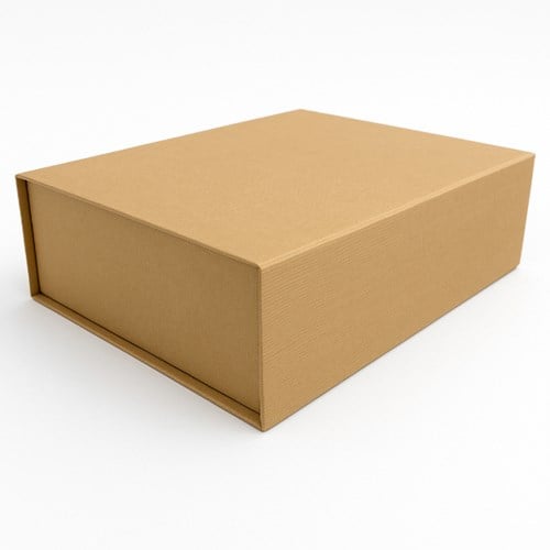 Pudełko Magnetyczne Kraft Prążek 350x250x100mm Opakowanie Premium