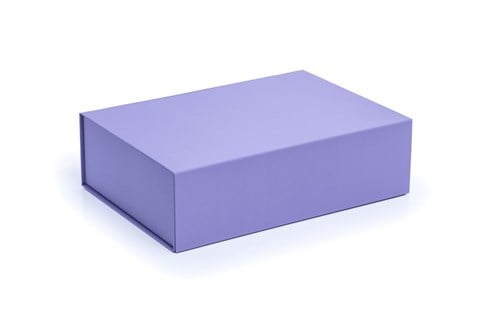 Pudełko magnetyczne liliowe 350x250x100 mm eleganckie na prezent