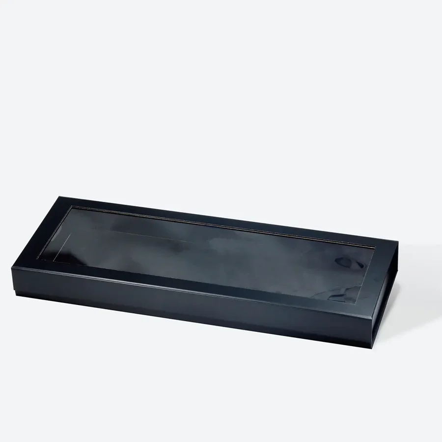 Pudełko Magnetyczne Czarne Z Okienkiem 500x180x53 mm F3 Prezentowe