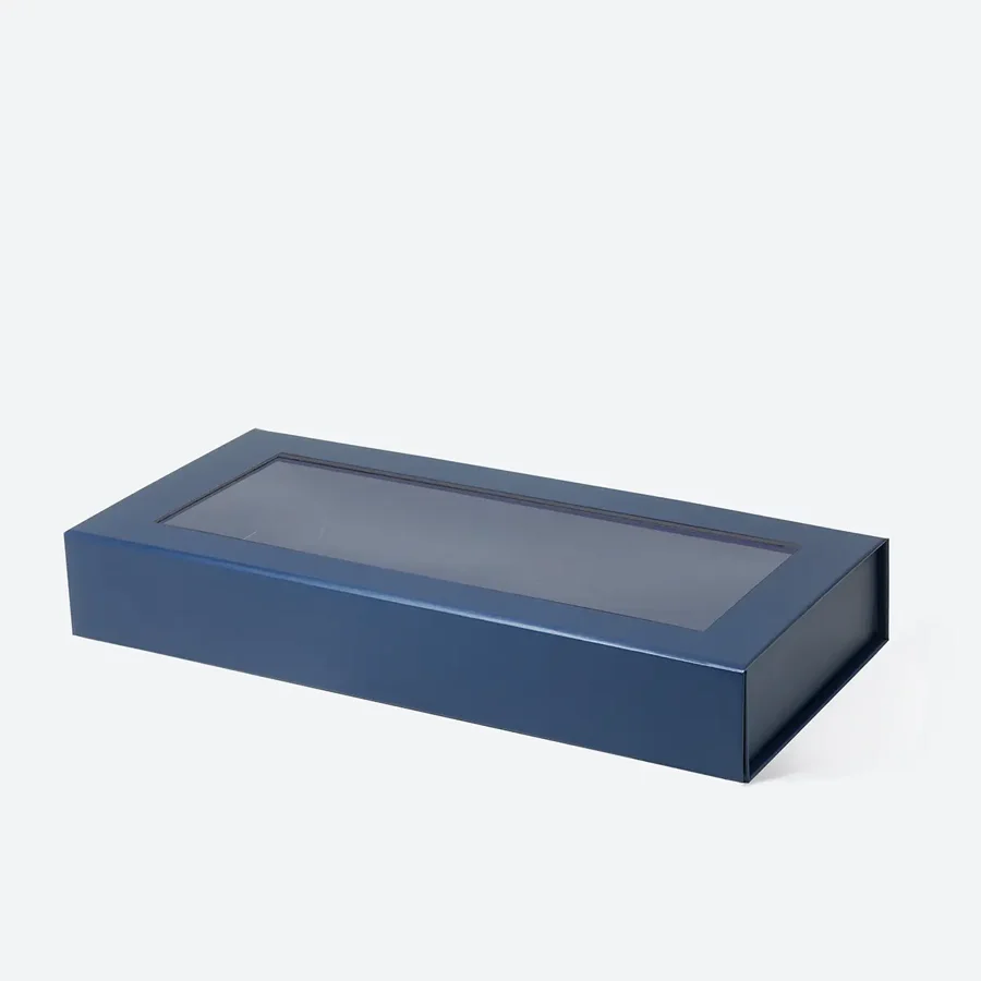 Pudełko Magnetyczne Granatowe z Okienkiem 345x150x55 mm (zew) F2