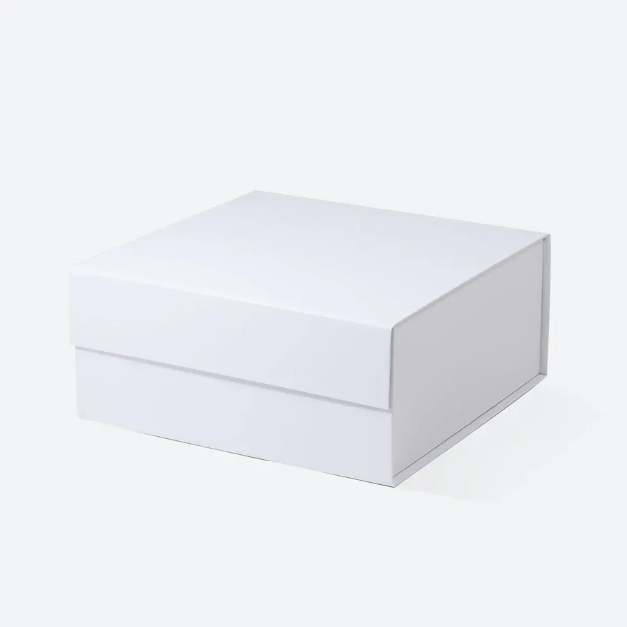 Pudełko Magnetyczne Prezentowe 255x255x115 mm Białe Ozdobne Premium