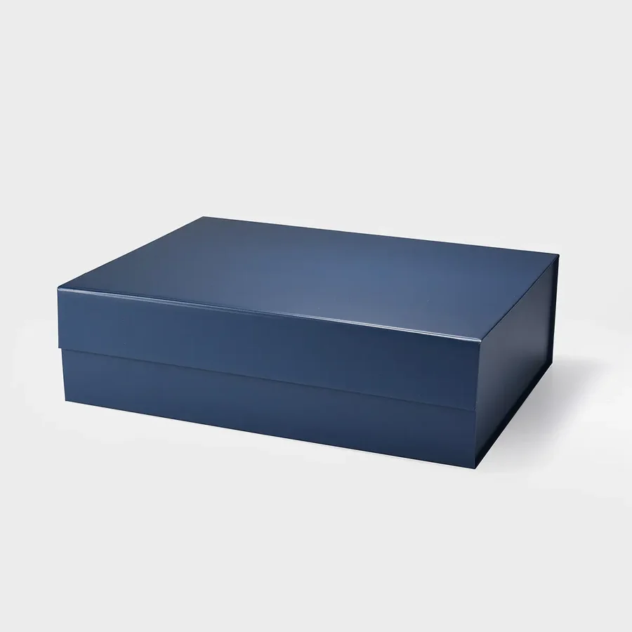 Pudełko magnetyczne granatowe 380x280x110 mm L opakowanie prezentowe