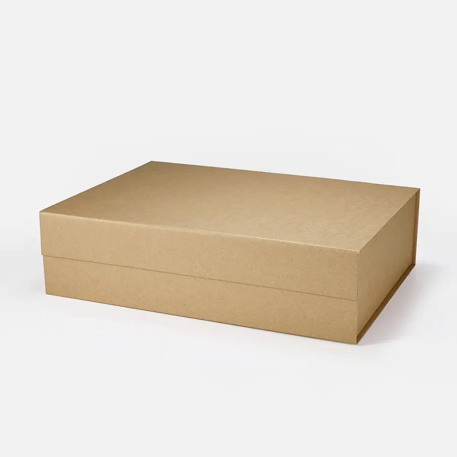 Pudełko magnetyczne prezentowe A3 płytkie kraft 440x320x120 mm premium