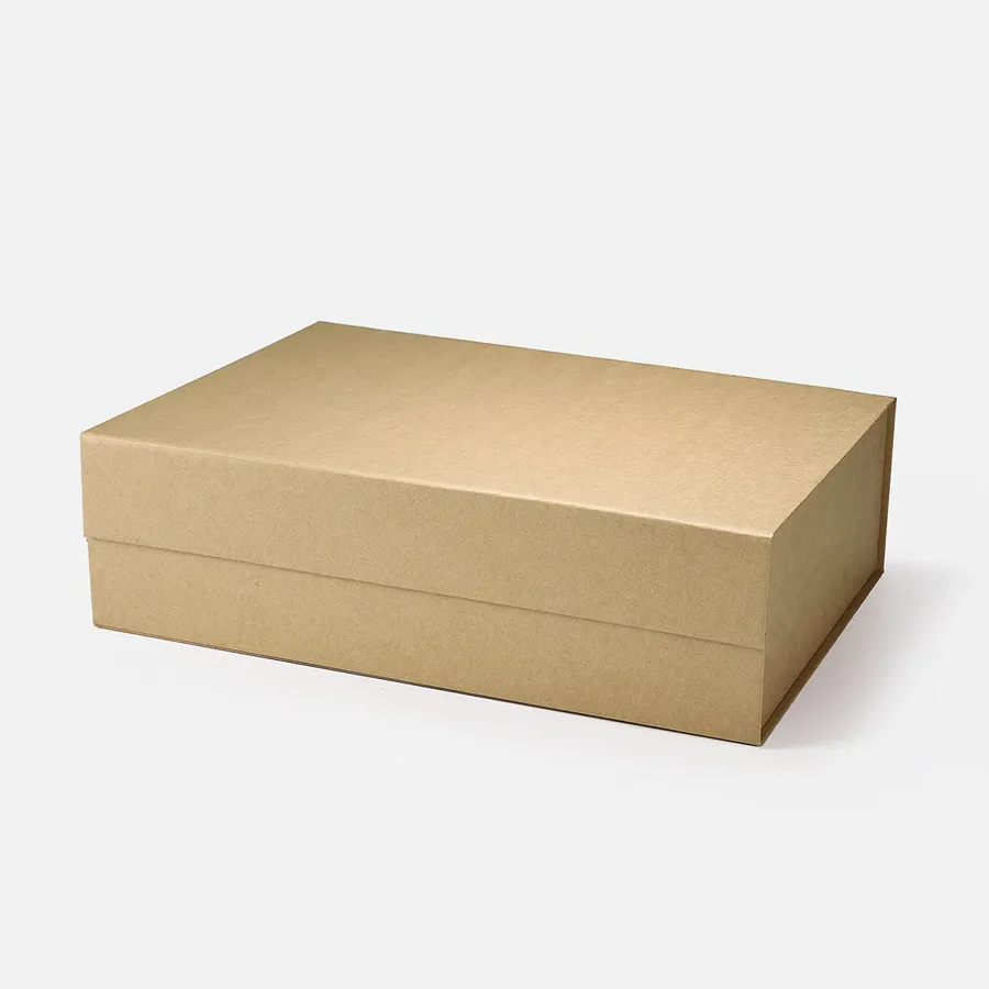 Duże pudełko magnetyczne kraftowe 380x280x110 mm - opakowanie
