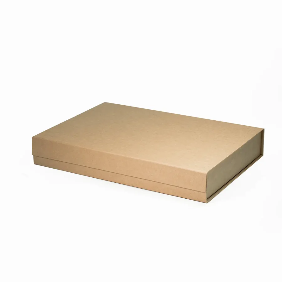 Pudełko magnetyczne kraftowe 380x280x60 mm, duże opakowanie na prezent