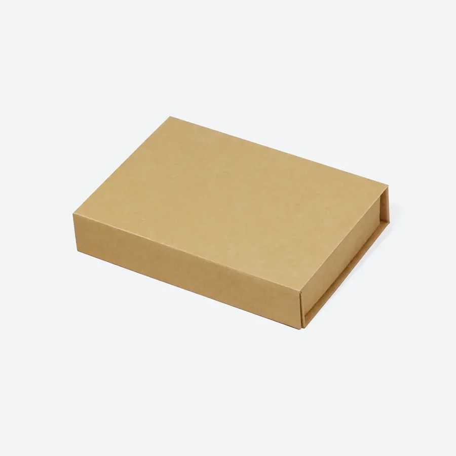 Pudełko magnetyczne jasny kraft 120x90x25 mm - opakowanie prezentowe