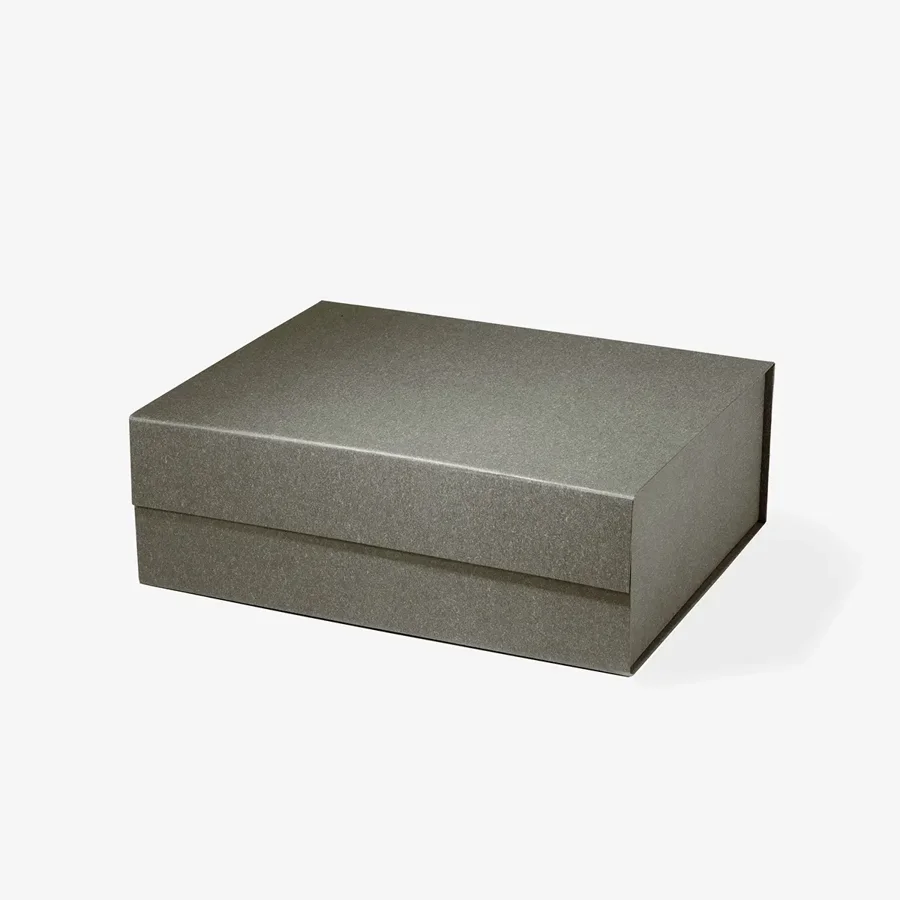 Pudełko Magnetyczne Szare 330x255x115mm (zew )A4 Eleganckie Opakowanie