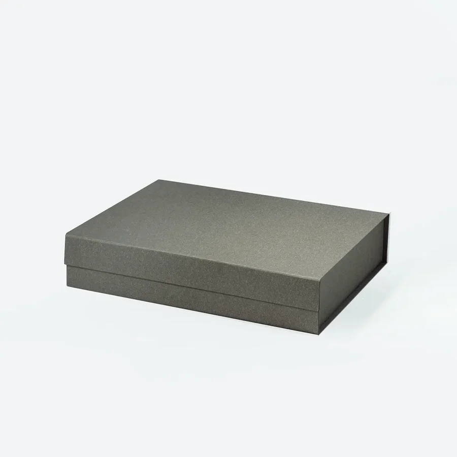 Pudełko magnetyczne prezentowe A4 szare 330x255x70 mm na dokumenty