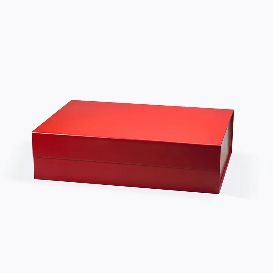 Pudełko magnetyczne A3 płytkie czerwone 440x320x120 mm prezentowe