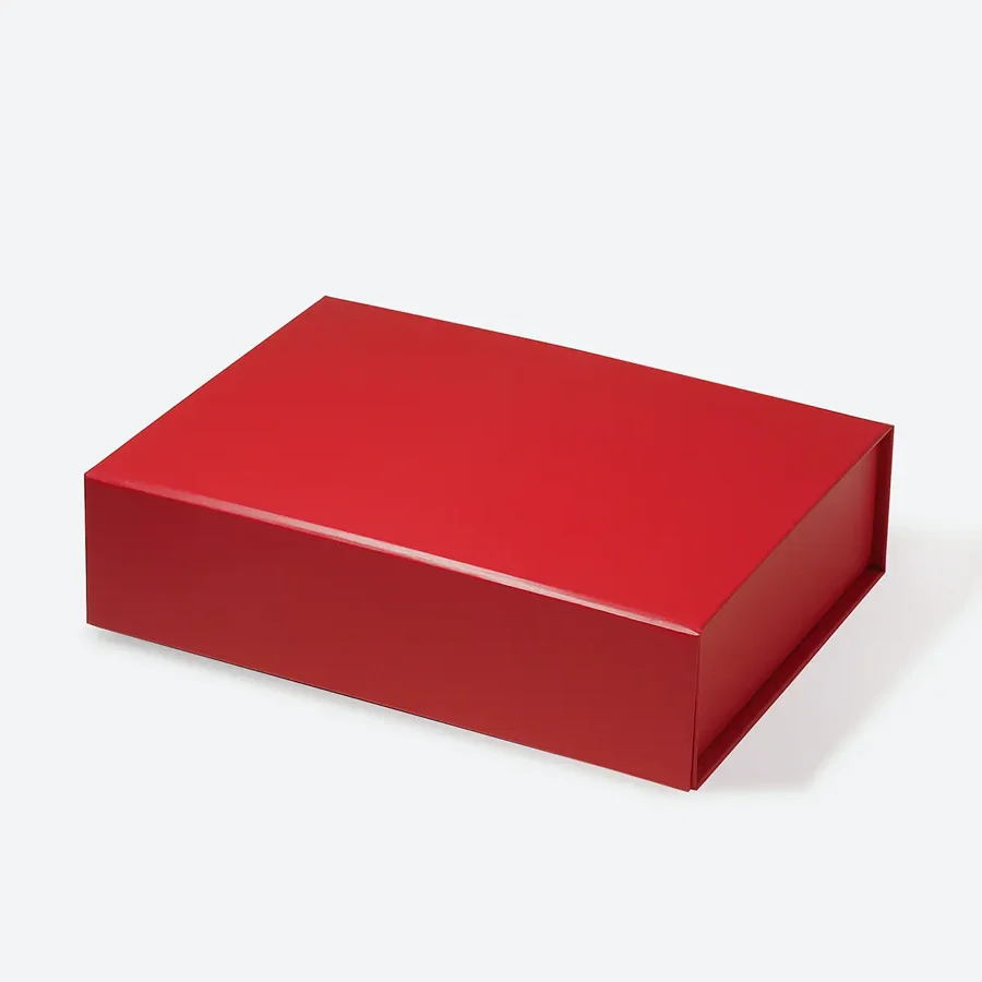 Pudełko magnetyczne prezentowe ozdobne czerwone B6 200x150x55 mm