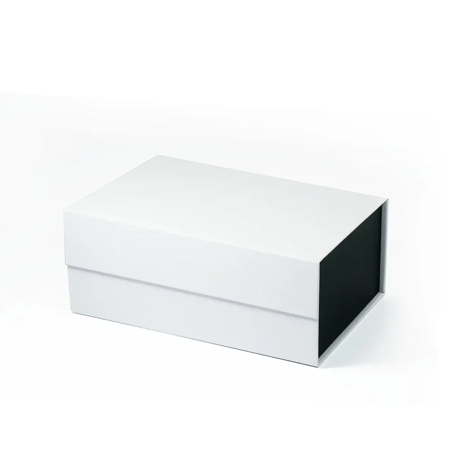 Pudełko Magnetyczne Biało-Czarne 235x170x100mm (zew.) A5 Na prezent
