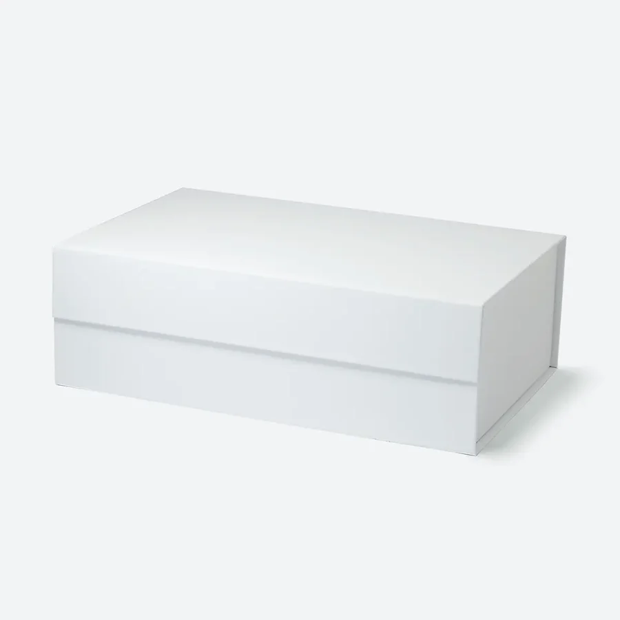 Białe pudełko magnetyczne ozdobne 305x203x102 mm zewn. składane