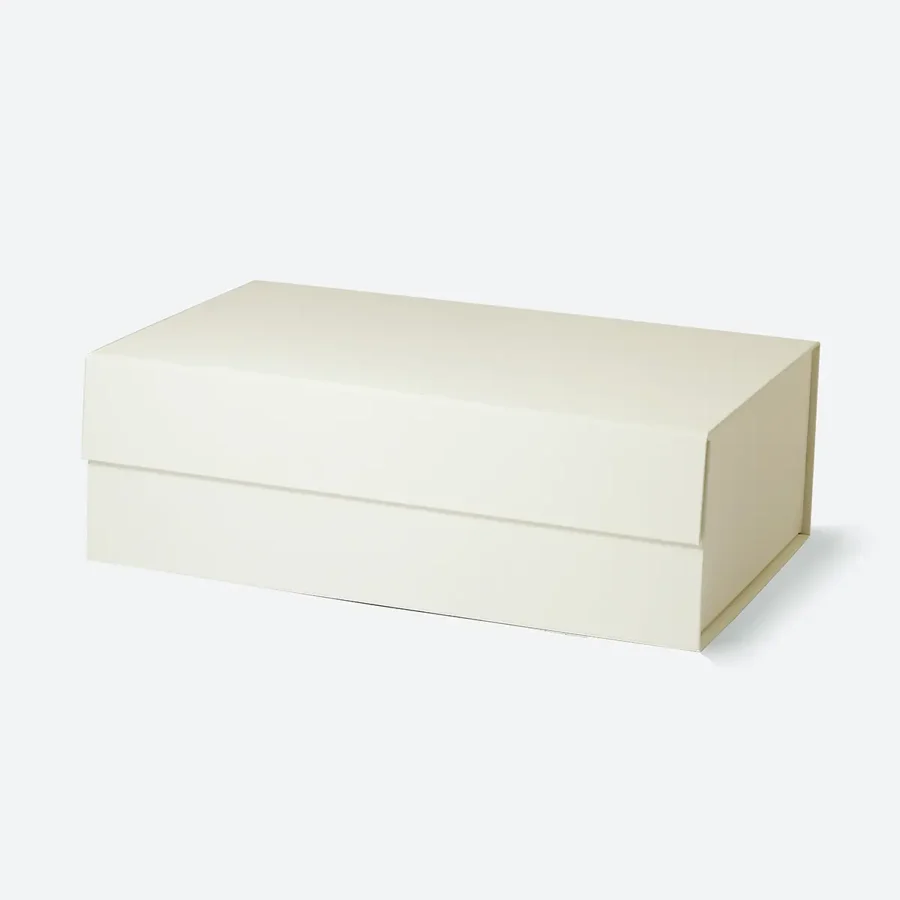 Eleganckie pudełko magnetyczne prezentowe 305x203x102 mm kość słoniowa