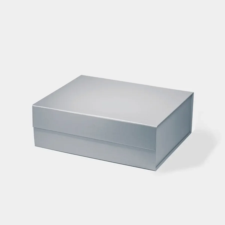 Pudełko Magnetyczne Perłowe Srebrne 330x255x115mm(zew) A4 Prezentowe
