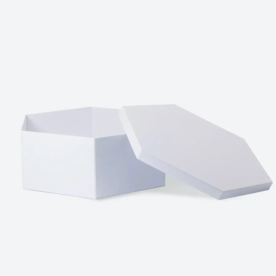 Pudełko Ozdobne Sześciokątne Białe 355x310x125mm (zew) Na Prezent