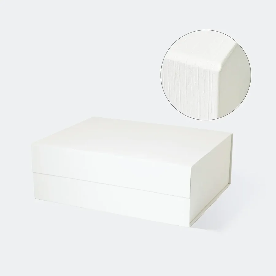 Pudełko magnetyczne A4 deep off white Fine Linen 330x255x115 mm