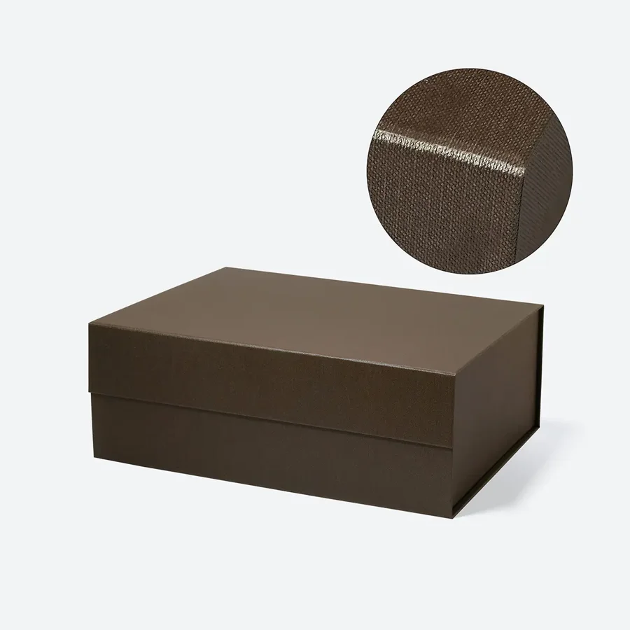 Pudełko magnetyczne A4 deep brązowe prezentowe 330x255x115 mm