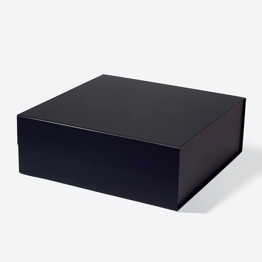Pudełko Magnetyczne Czarne L Kwadratowe 350x350x125mm(zew) Na Prezent