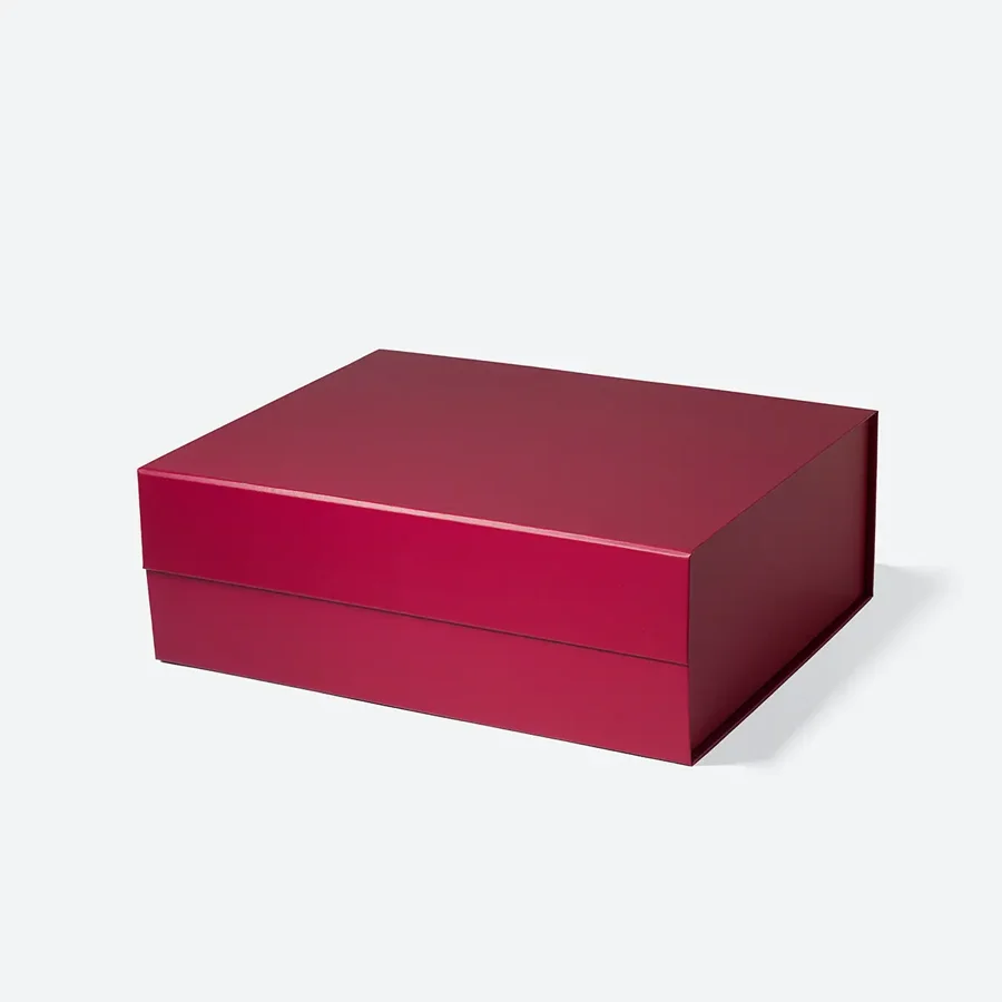 Pudełko Magnetyczne 330x255x115mm zew Bordowe A4 Opakowanie Prezentowe