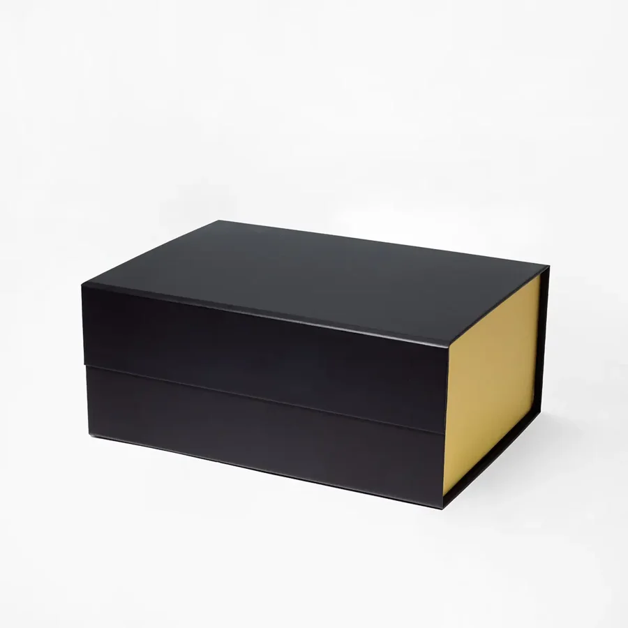 Pudełko Magnetyczne 235x170x60mm Czarno-Złote Eleganckie Prezentowe