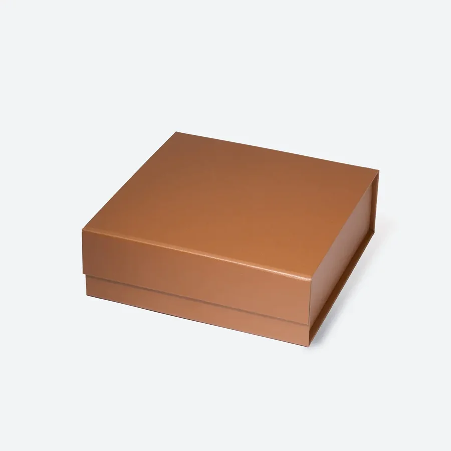 Pudełko magnetyczne miedziane 175x175x60 mm A6 kwadratowe prezentowe