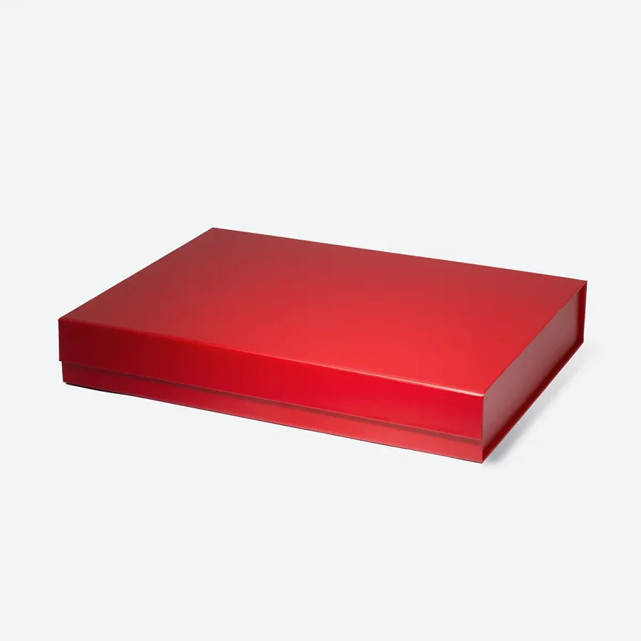 Pudełko magnetyczne czerwone 380x280x60 mm ozdobne prezentowe