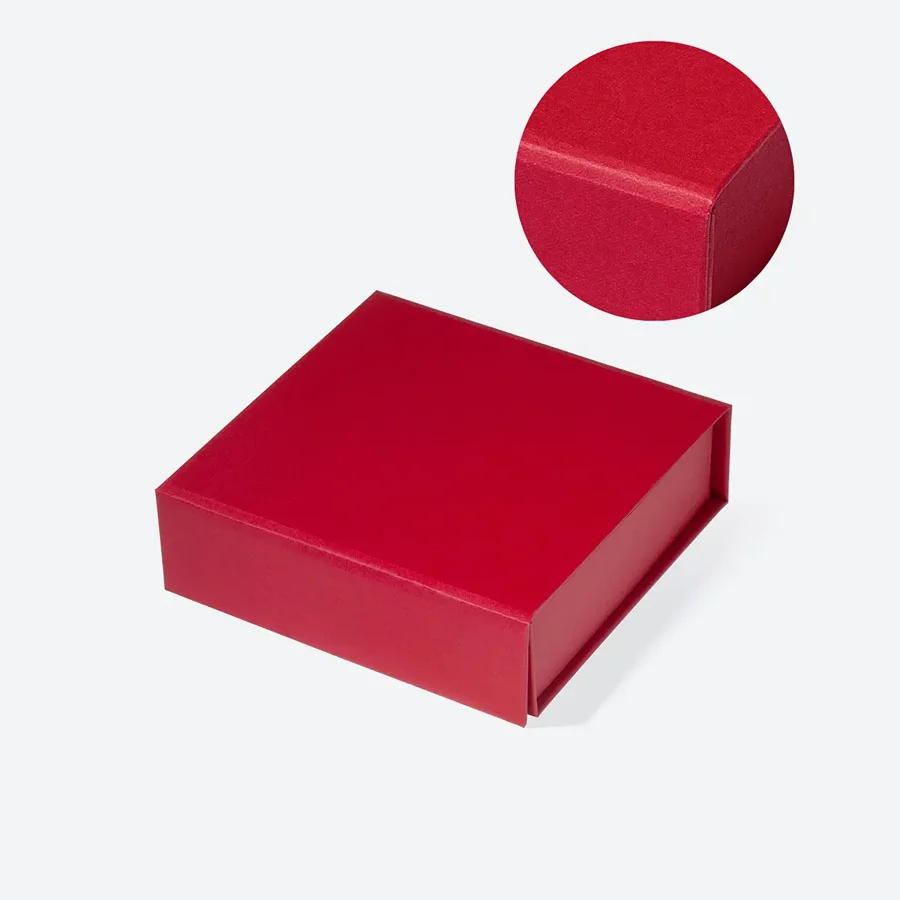 Pudełko Magnetyczne Czerwone XS 100x100x30mm(zew) Ozdobne Prezentowe