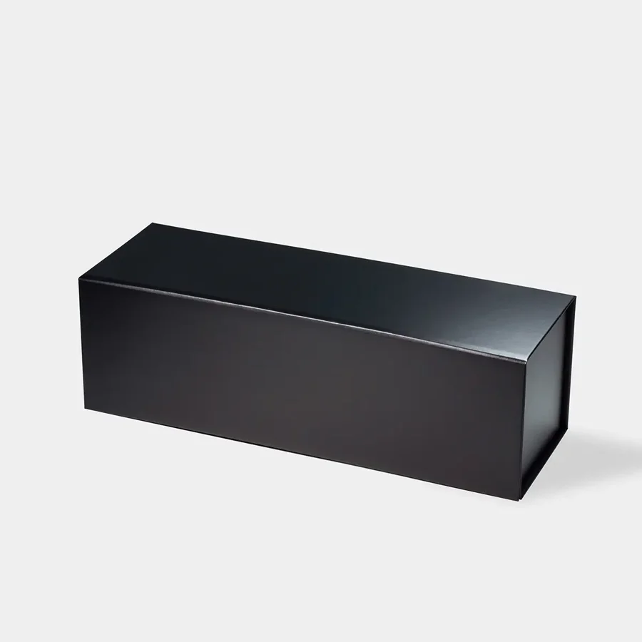 Pudełko magnetyczne na butelkę wina czarne 325x110x105 mm prezentowe