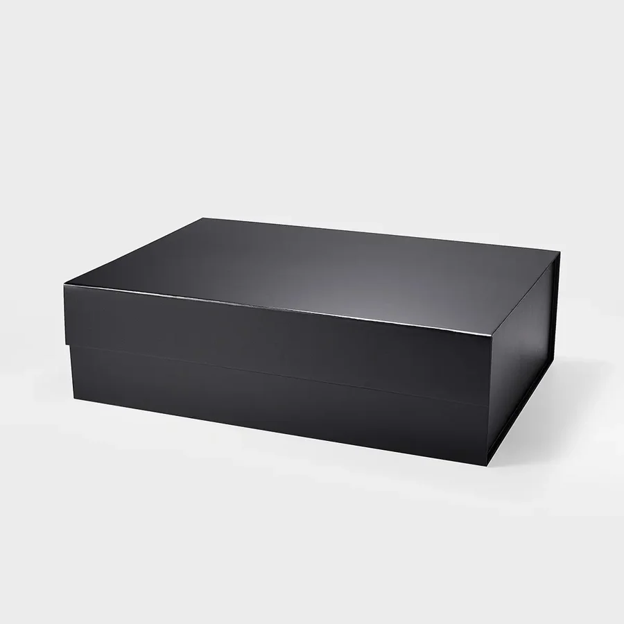 Pudełko Magnetyczne Czarne 500x340x145mm XL Duże Pudełko Prezentowe