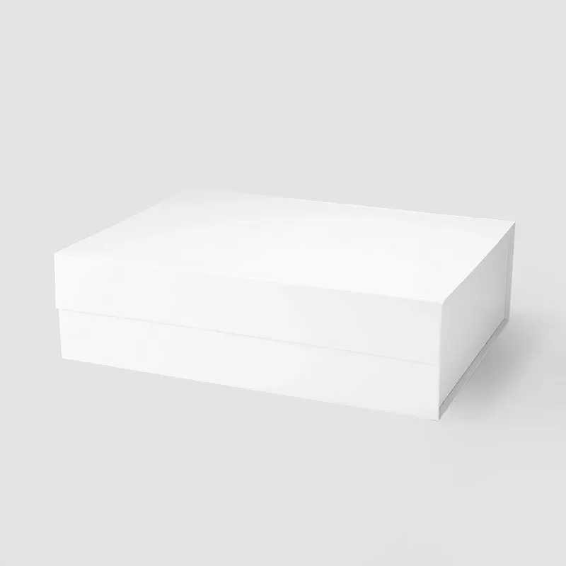 Duże pudełko magnetyczne białe 380x280x110 mm opakowanie prezentowe