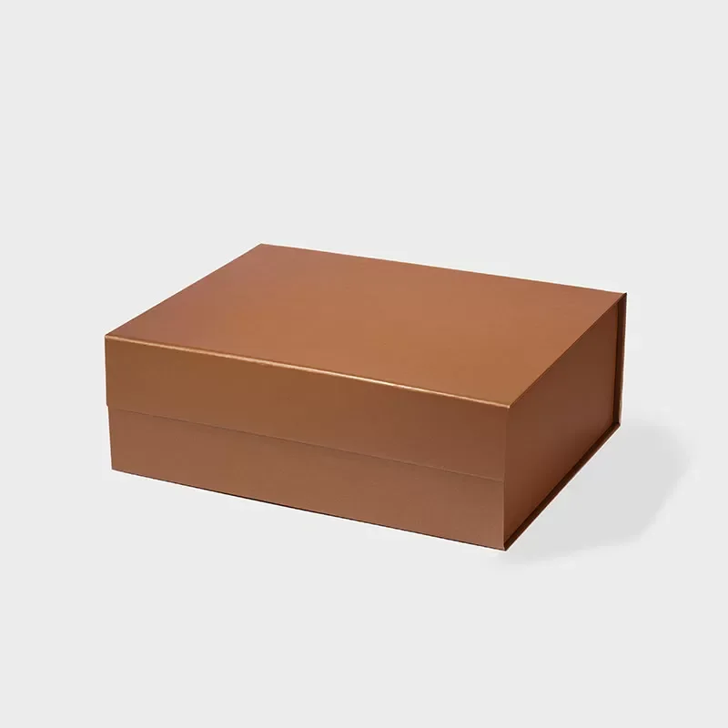 Eleganckie pudełko magnetyczne A4 miedziane 330x255x115 mm na prezent