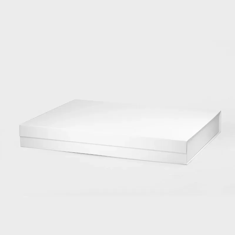 Płaskie pudełko magnetyczne białe XXL 600x440x80 mm prezentowe